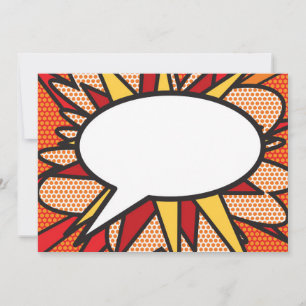 Ihr Message Speech Bubble Fun Retro Comic Book Ankündigung