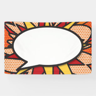Ihr Message Speech Bubble Fun Retro Comic Book Banner