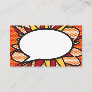 Ihr Message Speech Bubble Fun Retro Comic Book Begleitkarte