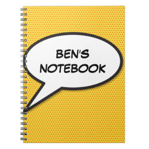 Ihr Message Speech Bubble Fun Retro Comic Book Notizblock