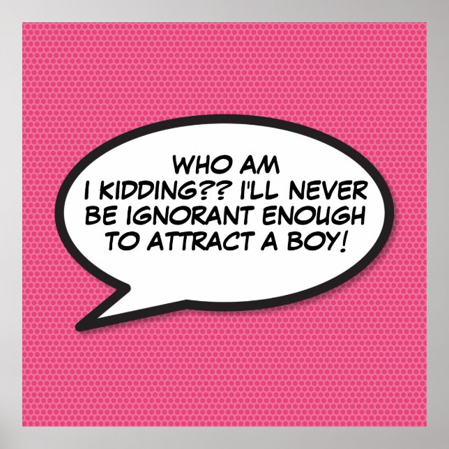 Ihr Message Speech Bubble Fun Retro Comic Book Poster (Vorne)