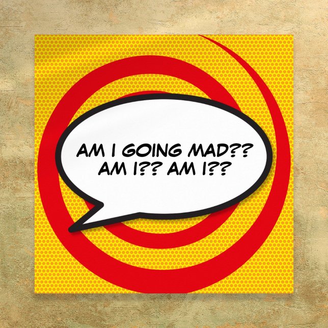 Ihr Message Speech Bubble Fun Retro Comic Book Poster (Custom Message Speech Bubble Fun Comic Book Poster)