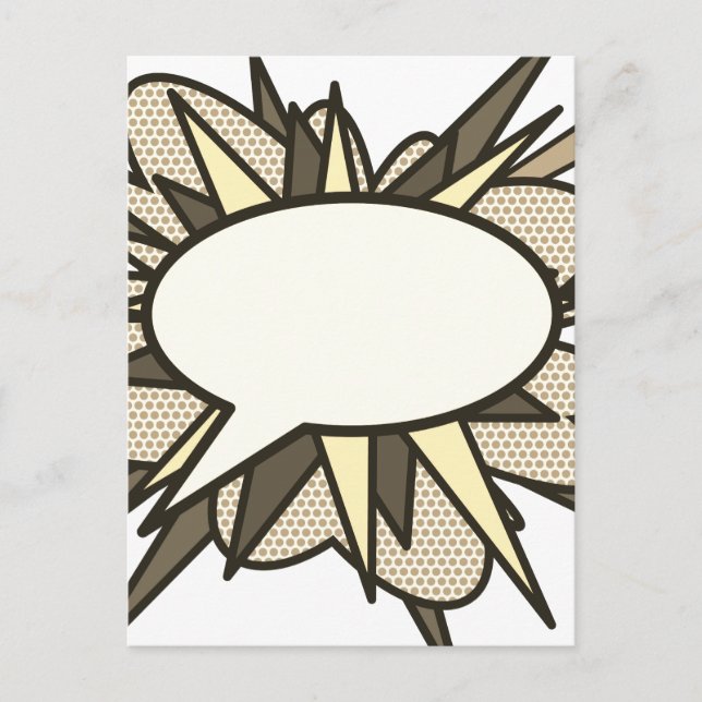 Ihr Message Speech Bubble Fun Retro Comic Book Postkarte (Vorderseite)