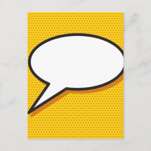 Ihr Message Speech Bubble Fun Retro Comic Book Postkarte