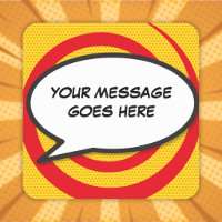 Ihr Message Speech Bubble Fun Retro Comic Book