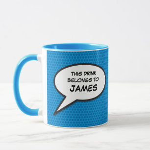 Ihr Message Speech Bubble Fun Retro Comic Book Tasse