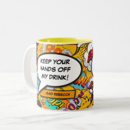 Ihr Message Speech Bubble Fun Retro Comic Book Zweifarbige Tasse