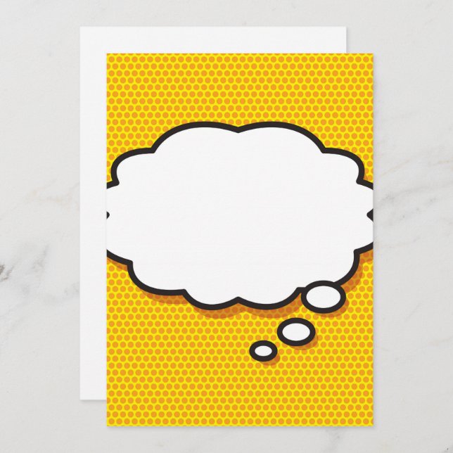 Ihr Message Thread Bubble Fun Retro Comic Book Einladung (Vorne/Hinten)