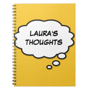 Ihr Message Thread Bubble Fun Retro Comic Book Notizblock