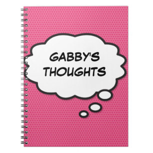 Ihr Message Thread Bubble Fun Retro Comic Book Notizblock