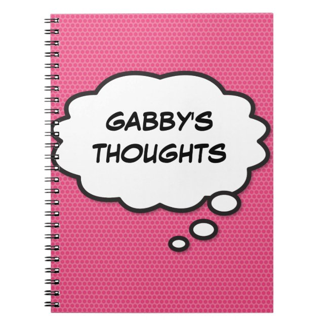 Ihr Message Thread Bubble Fun Retro Comic Book Notizblock (Vorderseite)