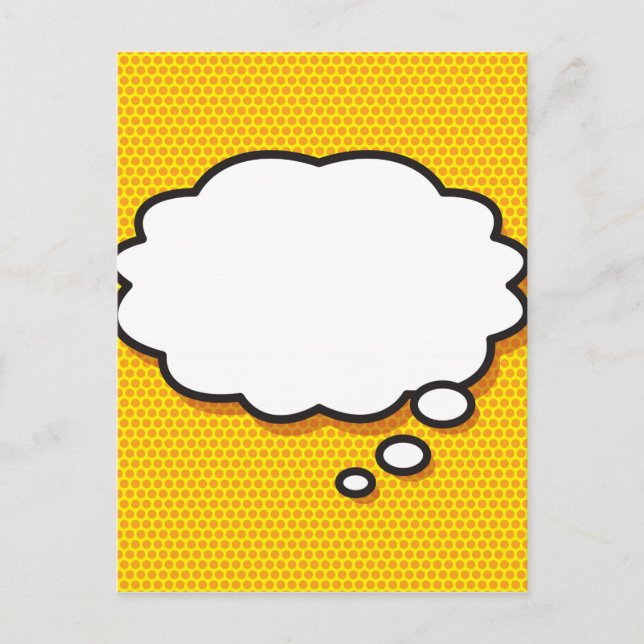 Ihr Message Thread Bubble Fun Retro Comic Book Postkarte (Vorderseite)