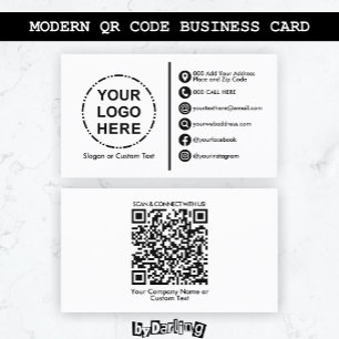 Ihr Minimalistisches Logo Moderner QR-Code Visitenkarte
