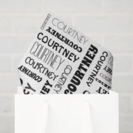 Ihr (mittlere Länge) Name ist über diesen Seidenpapier