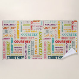 Ihr (mittlere Länge) Name ist über diesen Strandtuch