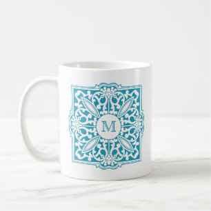 IHR MONOGRAM in dekorativen Rahmen maßgeschneidert Tasse