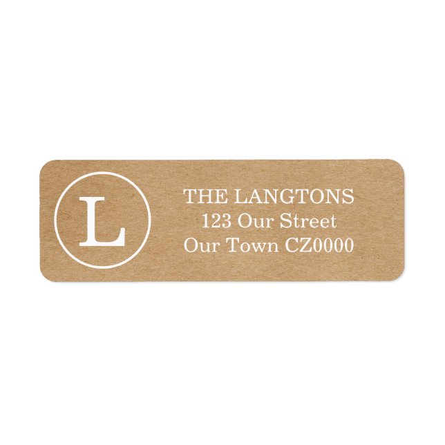 Ihr Monogramm Classic Rustic Kraft (Vorne)