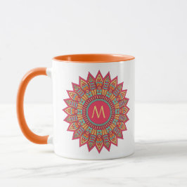 Ihr Monogramm in einem Boho-Rahmen Tasse