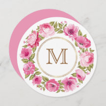 Ihr Monogramm in einer Blume Rahmen benutzerdefini