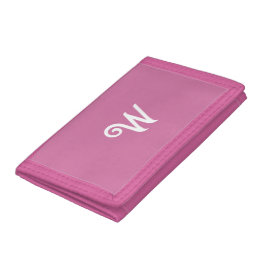 Ihr Monogramm in Rosa Tri-fold Geldbeutel