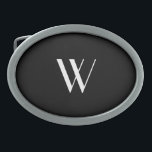 Ihr Monogramm in Schwarzweiß Ovale Gürtelschnalle<br><div class="desc">Fügen Sie Ihr /this Monogramm zu diesem Gürtelschnalle in schwarz-weiß hinzu. Aus dem Geschäft von Lumirala . Personalisierte Geschenke sind immer eine gute Idee!</div>