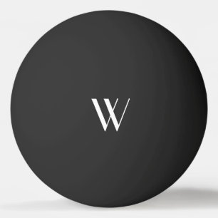 Ihr Monogramm in Schwarzweiß Tischtennisball