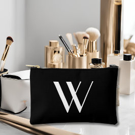 Ihr Monogramm in Schwarzweiß Zubehörtasche