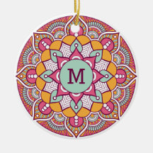 IHR Monogramm maßgeschneiderter Boho-Ornament