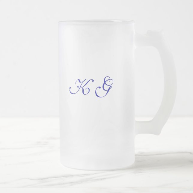 Ihr monogrammbecher mattglas bierglas (Rechts)
