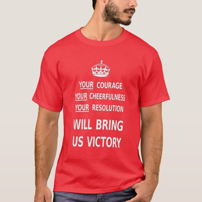 Ihr Mut holt uns Sieg. Bester Preis T-Shirt (Vorderseite)