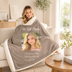Ihr nächstes Kapitel Mutter Mama Foto Mocha Braun Sherpadecke
