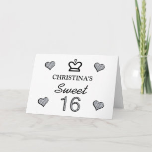 Ihr Name 16 . Geburtstag in Diamonds Einladung
