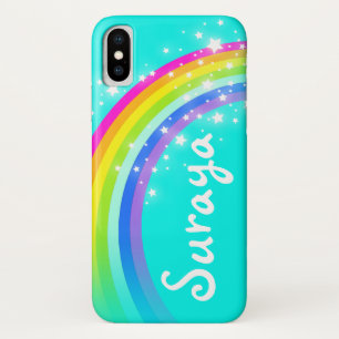 Ihr Name 6 Buchstaben Regenbogen aqua iphone Gehäu Case-Mate iPhone Hülle