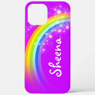 Ihr Name 8 Buchstaben Regenbogen lila Case-Mate iPhone Hülle