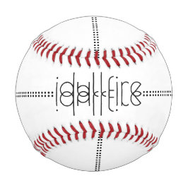 Ihr Name als Alien Glyphen einzigartig weiß Baseball