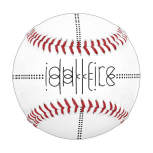 Ihr Name als Alien Glyphen einzigartig weiß Baseball