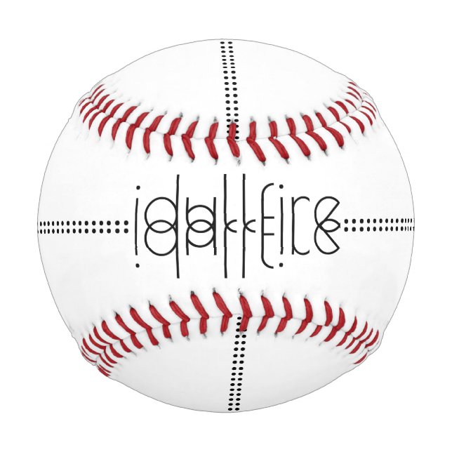 Ihr Name als Alien Glyphen einzigartig weiß Baseball (Vorderseite)