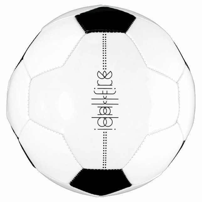 Ihr Name als Alien Glyphen einzigartig weiß Fußball (Vorderseite)