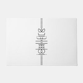 Ihr Name als Alien Glyphen einzigartig weiß Fußmatte