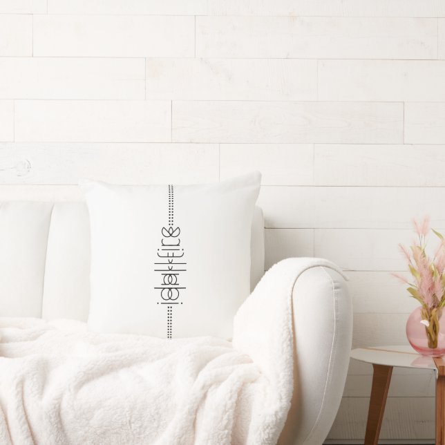 Ihr Name als Alien Glyphen einzigartig weiß Kissen (Liege)