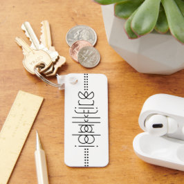 Ihr Name als Alien Glyphen einzigartig weiß Schlüsselanhänger