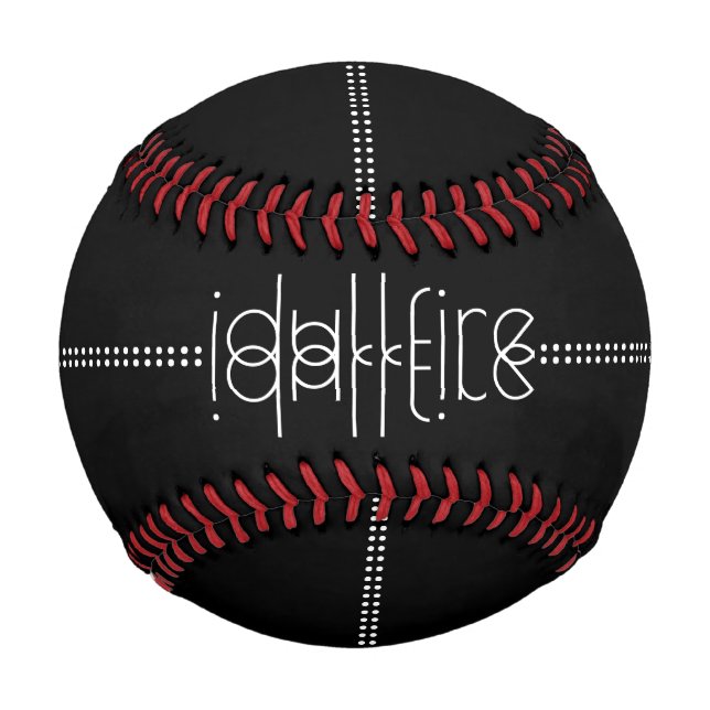 Ihr Name als Alien Glyphen Unique Black Baseball (Vorderseite)