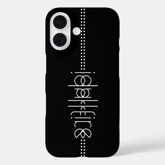 Ihr Name als Alien Glyphen Unique Black Case-Mate iPhone Hülle (Rückseite)