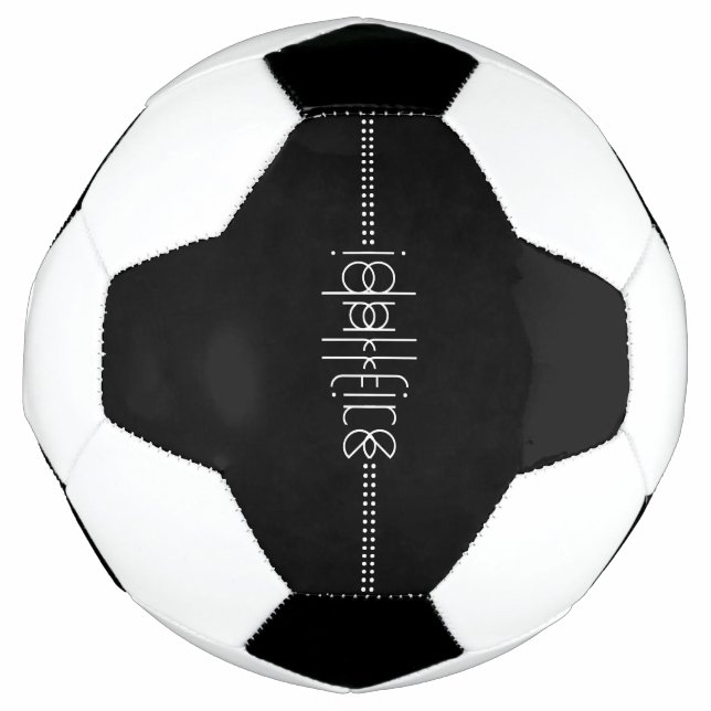 Ihr Name als Alien Glyphen Unique Black Fußball (Vorderseite)
