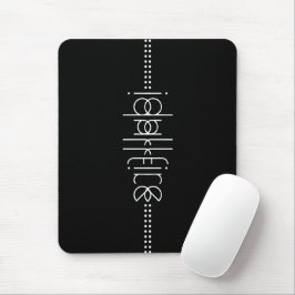 Ihr Name als Alien Glyphen Unique Black Mousepad