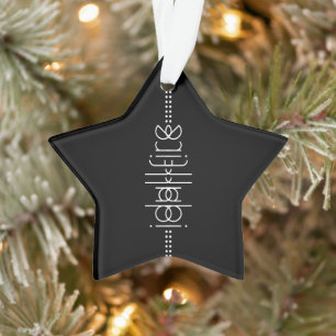 Ihr Name als Alien Glyphen Unique Black Ornament