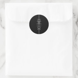 Ihr Name als Alien Glyphen Unique Black Runder Aufkleber
