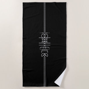 Ihr Name als Alien Glyphen Unique Black Strandtuch