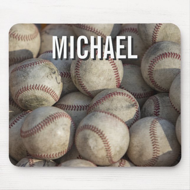 Ihr Name Anpassbare Baseball-Artwork Mousepad (Vorne)