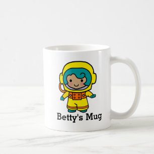Ihr Name Astronaut Girl in Spacesuit Kaffeetasse